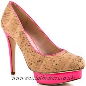 Pink/ cork platform size 8.5
